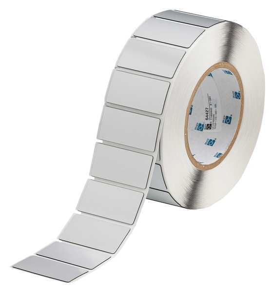 Label, Silver, Glossy Polyester, 2 In. W