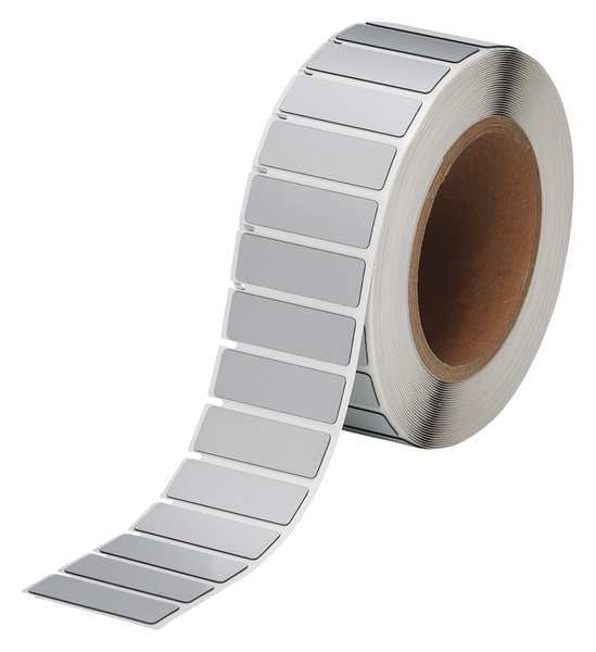 Label, Silver, Glossy Polyester, 1-3/4 In W
