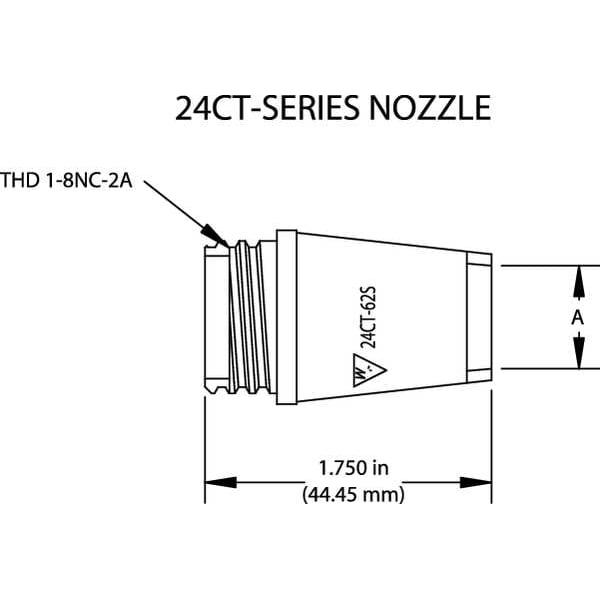 Nozzle, Bore 1/2 In, Series 24, PK2