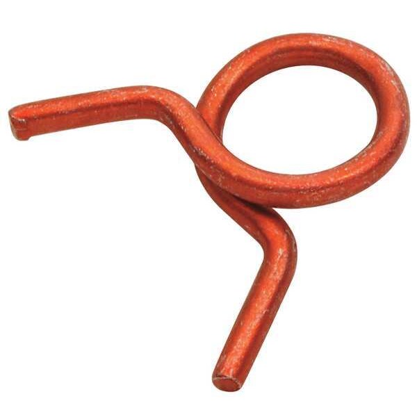 Hose Clamp, Dia 0.593x0.107, Red, PK100