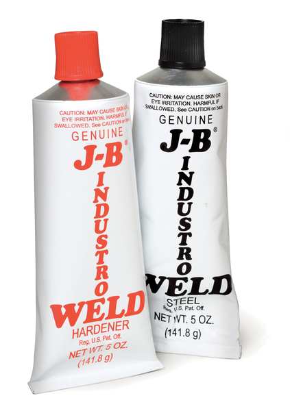 Epoxy Adhesive, Two 5 fl oz Tubes, Dark Gray, 1:1 Mixing Ratio, 6 hr Functional Cure