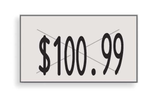 Labels, Removeable, 1-Line, Wht, PK16