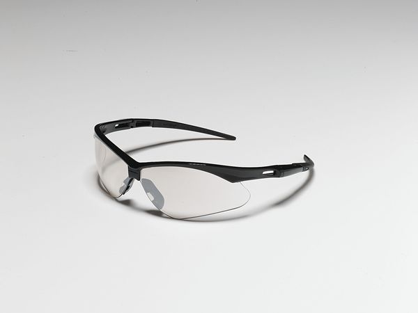 Nemesis Safety Glasses, Scratch-Resistant, Polycarbonate, Black Half-Frame, Indoor/Outdoor Lens