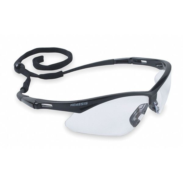 Safety Glasses, Wraparound Smoke Polycarbonate Lens, Anti-Fog, Scratch-Resistant