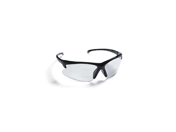V60 30-06 Dual Readers Safety Glasses, Clear Lenses, +1.5 Diopters, Black Frame, Unisex, 1 Pair