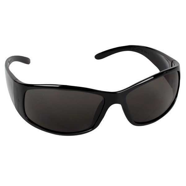 Safety Glasses, Wraparound Smoke Polycarbonate Lens, Anti-Fog, Scratch-Resistant