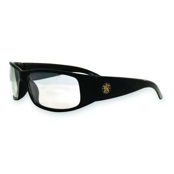 Safety Glasses, Wraparound Clear Polycarbonate Lens, Anti-Fog, Scratch-Resistant