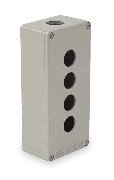 Pushbutton Enclosure, 6.90 in., 4 Holes