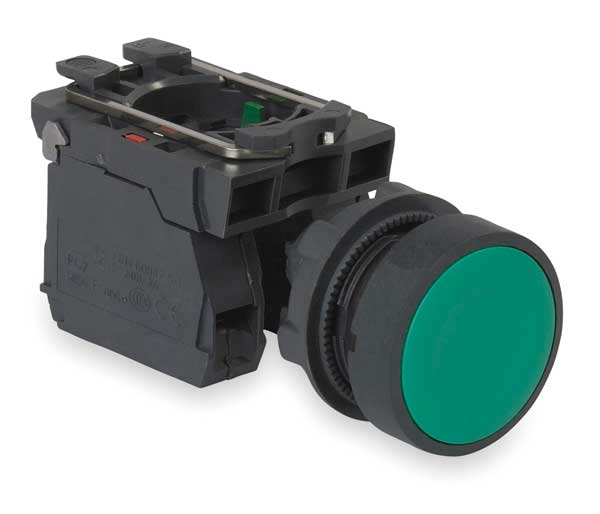 Non-Illuminated Push Button, 22 mm, 1NO/1NC, Green