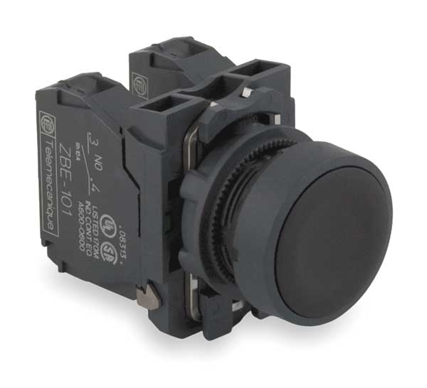 Non-Illuminated Push Button, 22 mm, 1NO/1NC, Black