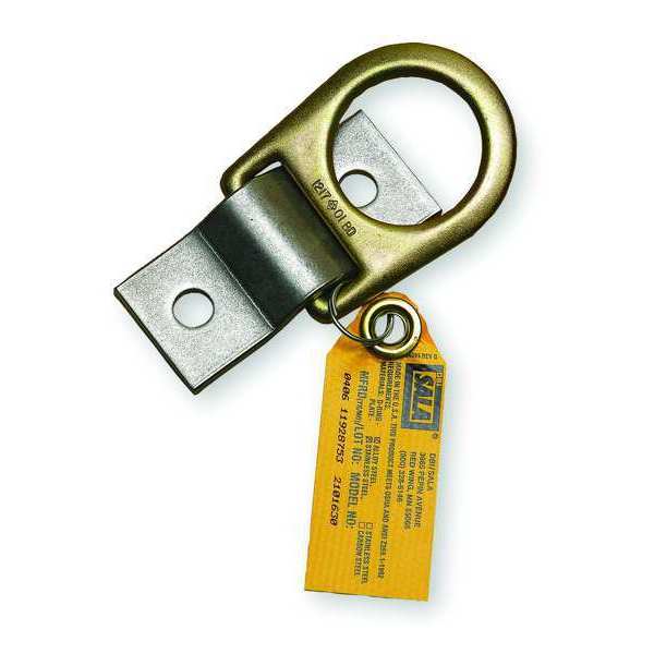 D-Ring with Anchorage Plate, 310 lb Capacity, Permanent Installation, Stainless Steel