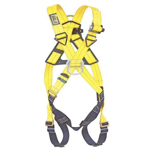 Full Body Harness, Crossover Style, Universal, Repel(TM) Polyester, Yellow