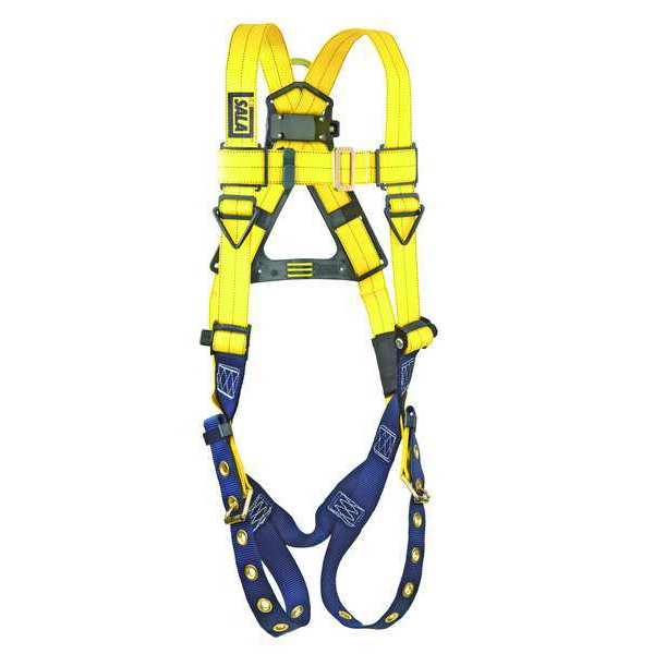 Delta Full Body Harness, Vest Style, Polyester, Yellow, Universal Size