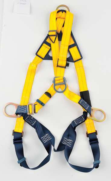 Full Body Harness, Crossover Style, Universal, Repel(TM) Polyester, Yellow
