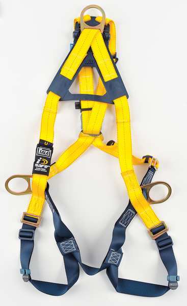 Full Body Harness, Crossover Style, Universal, Repel(TM) Polyester, Yellow
