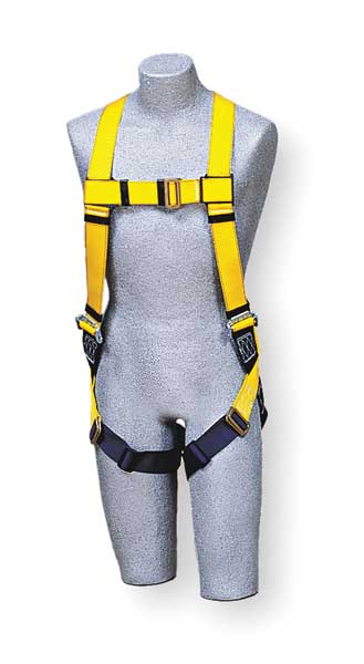 Full Body Harness, Vest Style, Universal, Repel(TM) Polyester, Yellow