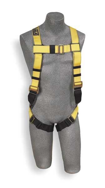 Full Body Harness, Vest Style, Universal, Repel(TM) Polyester, Yellow