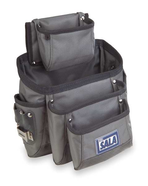 Pocket Construction Pouch, Gray/Black