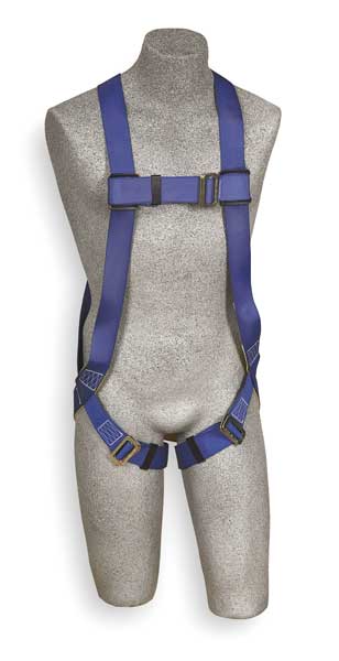 Full Body Harness, Vest Style, Universal, Polyester, Blue