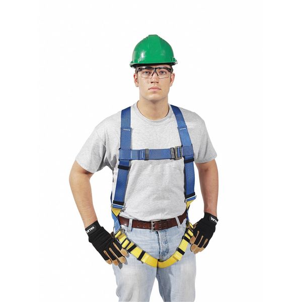Full Body Harness, Vest Style, Universal, Polyester, Blue