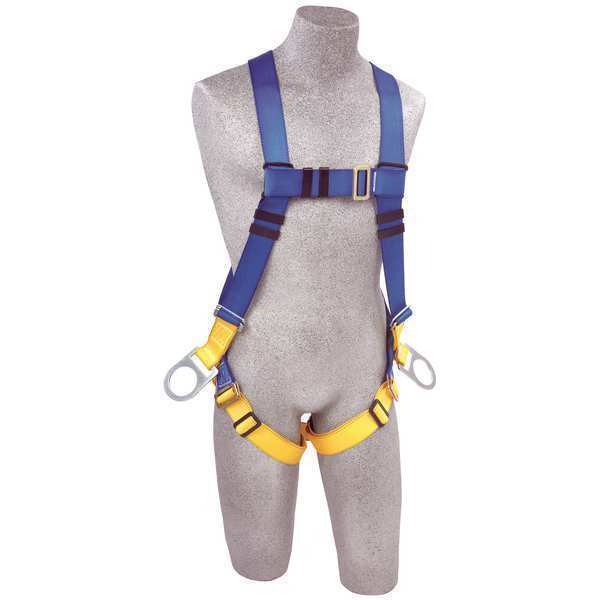 Full Body Harness, Vest Style, XL, Polyester, Blue