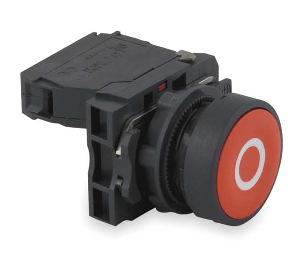 Non-Illuminated Push Button, 22 mm, 1NC, Red