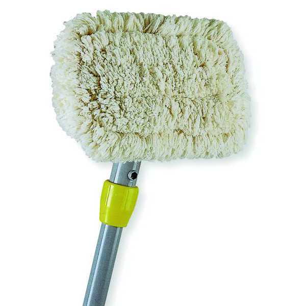 9 in L Flat Mop Pad, 0.25 oz Dry Wt, Quick Change Connection, Gray, Cotton