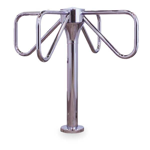 4 Arm Turnstile, Mechanical, Brushed, Counter Clockwise