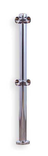 Corner Post, Brushed Chrome