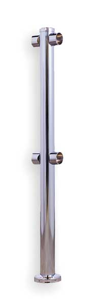 Center Post, Brushed Chrome