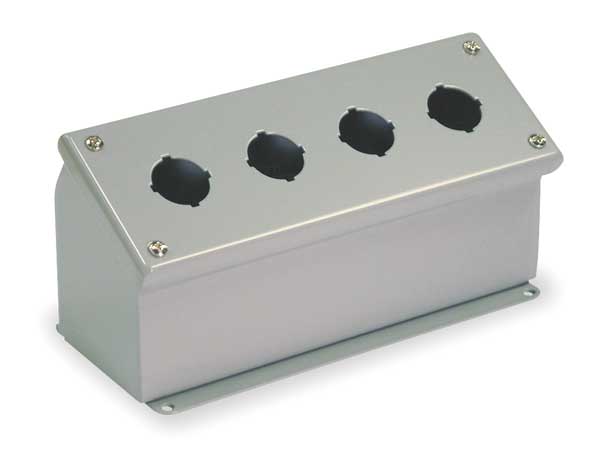 Pushbutton Enclosure, 30mm, 4 Holes, Steel