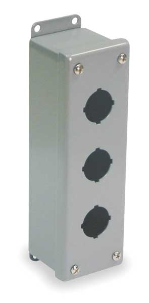 Pushbutton Enclosure, 30mm, 3 Holes, Steel
