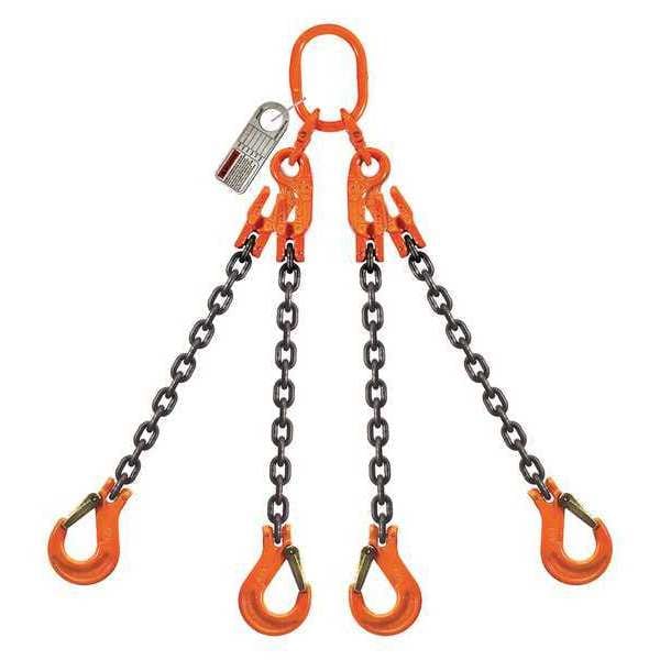 Chain Sling, G100, QOSXK, Alloy Steel, 5 ft.