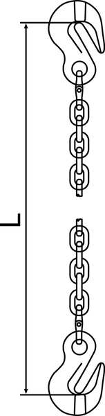 Chain Sling, G120, SGG, Alloy Steel, 5 ft. L