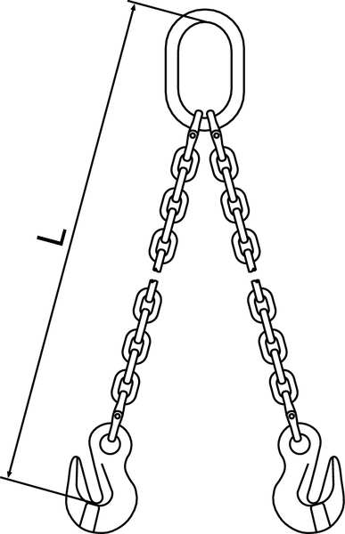 Chain Sling, G120, DOG, Alloy Steel, 10 ft L