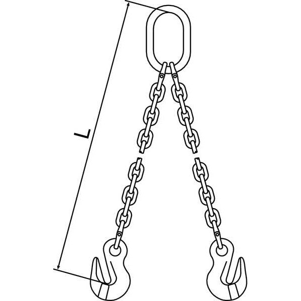 Chain Sling, G120, DOG, Alloy Steel, 10 ft L