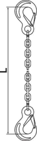 Chain Sling, G120, SSS, Alloy Steel, 5 ft. L