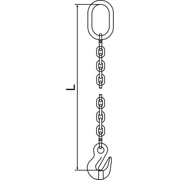 Chain Sling, G120, SOG, Alloy Steel, 10 ft L