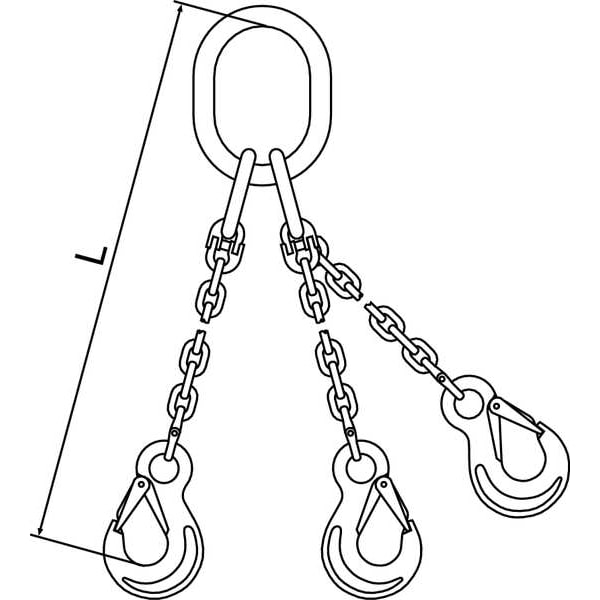 Chain Sling, G63, TOS, Stainless Stl, 5 ft L