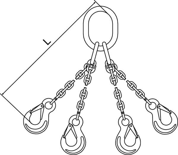 Chain Sling, G120, QOS, Alloy Steel, 10 ft L