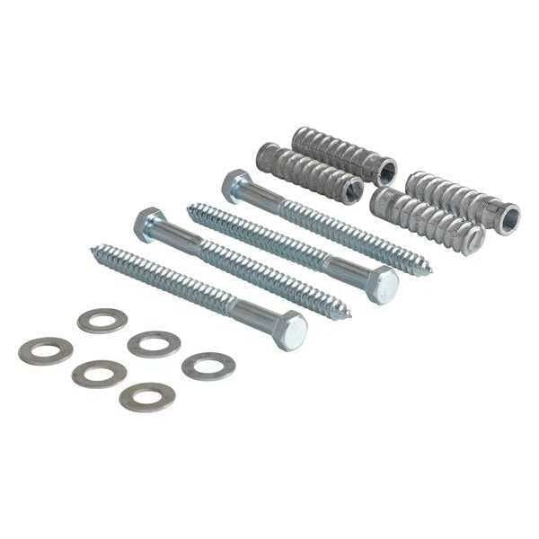 Concrete Mounting Kit, Steel, Silver