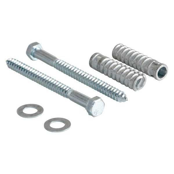 Concrete Mounting Kit, Steel, Silver