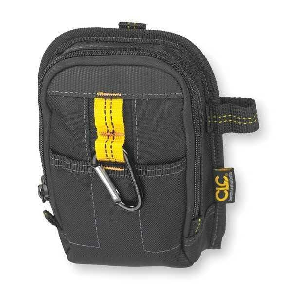 Carry-All Pouch, Polyester Fabric, 9 Pockets, Black, 7 1/2 in Height