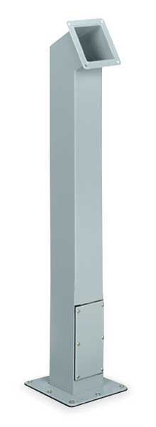 Pedestal Column, 41 In L, Angled, Steel