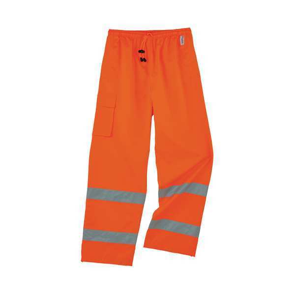 Rain Pants, Breathable, Hi-Vis Orange, S