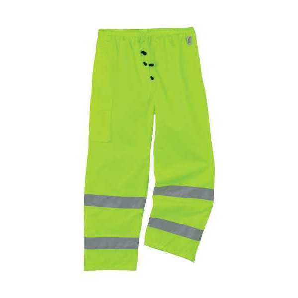 Rain Pants, Breathable, Hi-Vis Lime, 4XL