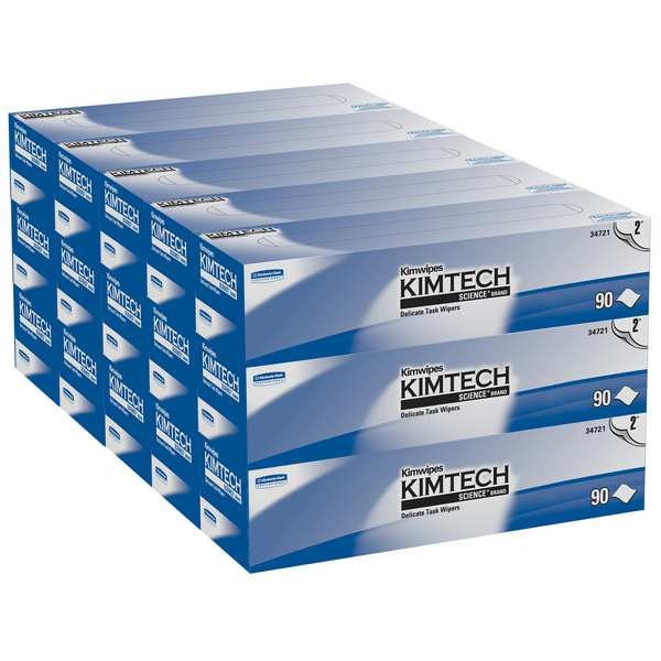 Dry Wipe, White, Box, 2-Ply Tissue, 90 Wipes, 14 3/4 in x 16 1/2 in