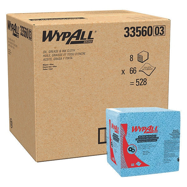 Dry Wipe, Blue, Canister, Meltblown, Auto Care, General Purpose, Industrial, 66 PK, 66 Wipes