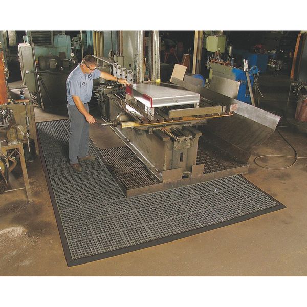 Interlocking Mat Edging Nitrile Rubber 3 ft 2 in 3/4 in