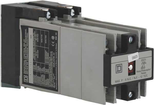 NEMA Control Relay, 12NO, 120VAC, 10A
